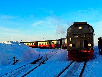 Die Brockenbahn im Bahnhof Brocken Web